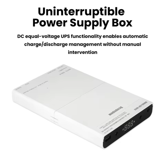 UPS Power Supply Box for WiFi Router, Modem & Security Camera (No Battery)